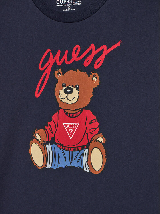 Guess Guess Футболка H4BJ06 I3Z14 Cиній Regular Fit