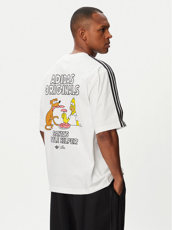 adidas adidas Camiseta Little Santas Helper Graphic LG5060 Blanco Regular Fit