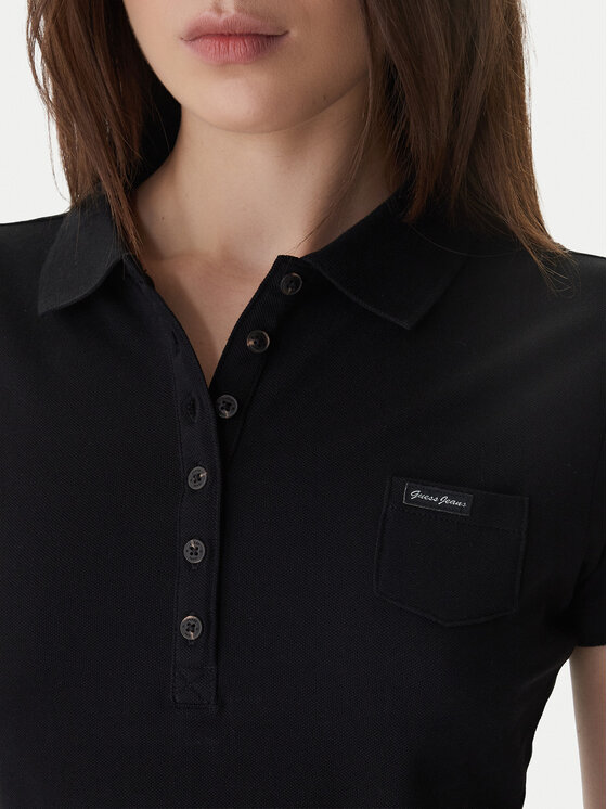 Guess Guess Polo W5GP73 KCYR1 Negro Regular Fit