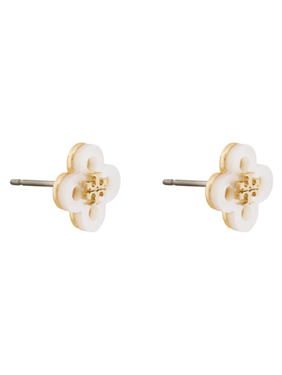 Tory Burch Сережки Tory Burch Clover Stud Earring 184411 Золотий