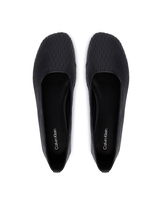 Calvin Klein Balerinos Calvin Klein Oblique Ballerina Cut Lth HW0HW03033 Juoda