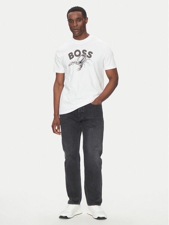 BOSS BOSS Camiseta Te_Bossfish 50539196 Blanco Regular Fit