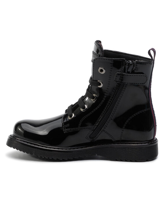 Tommy Hilfiger Csizma Tommy Hilfiger Lace-Up Bootie T4A5-30445-0765 M Fekete