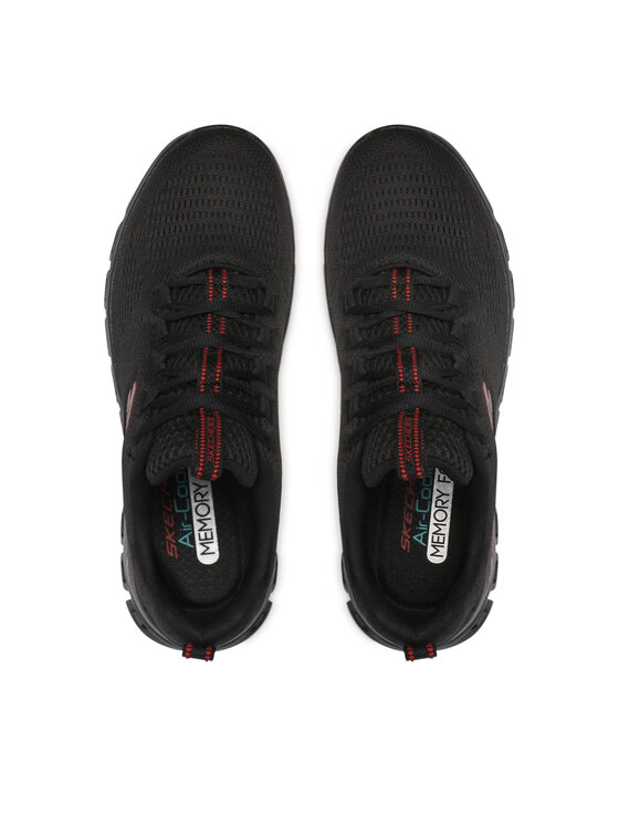Skechers Sneakersy Skechers Fasten Up 232136/BBK Czarny