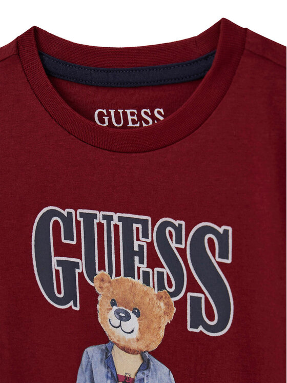 Guess Guess Camiseta N6RI05 K8HM4 Guinda/burdeos Regular Fit