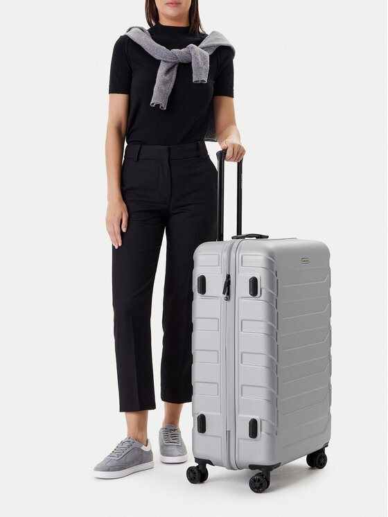 GINO ROSSI Liels koferis Gino Rossi GIN-L-003-05-SILVER Sudraba