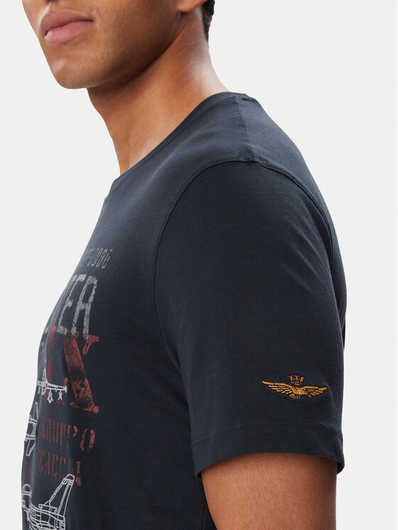 Aeronautica Militare Aeronautica Militare Camiseta 262TS2585UJ00750 Azul marino Regular Fit