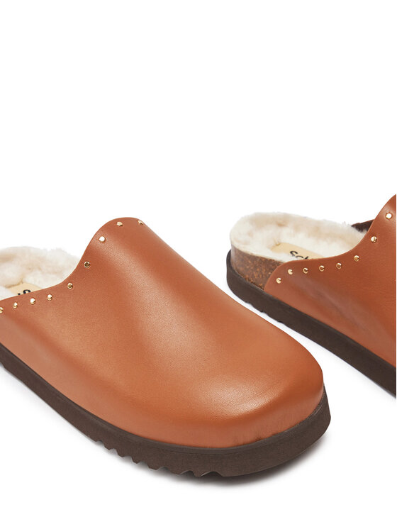 Scholl Шльопанці Scholl Fae Studs F30938 Коричневий