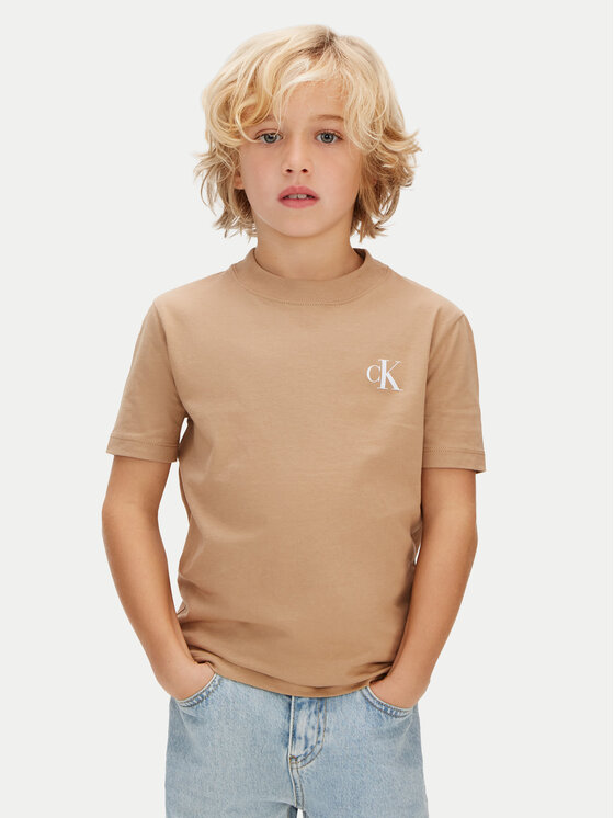 Calvin Klein Jeans Calvin Klein Jeans Conjunto de camisetas LVCKSJA45B Beis Regular Fit