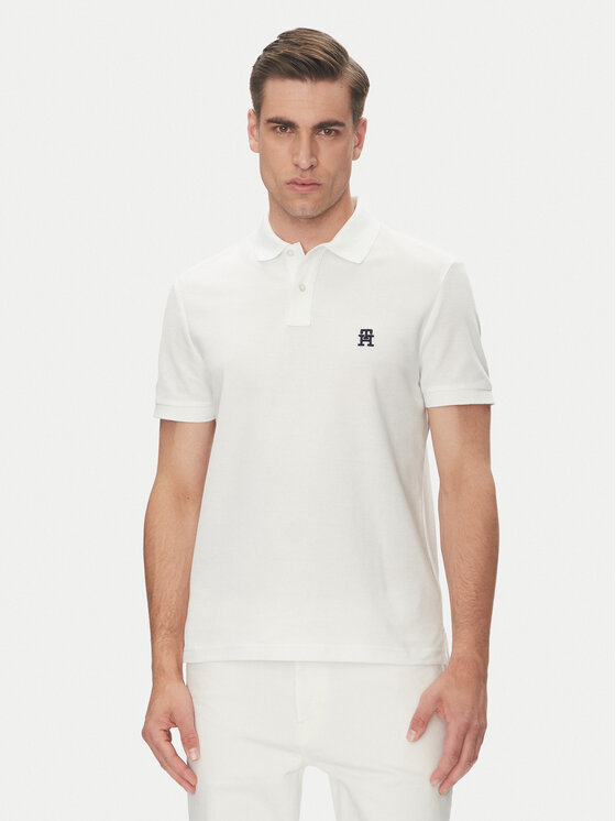 Tommy Hilfiger Tommy Hilfiger Polo MW0MW33167 Blanco Regular Fit