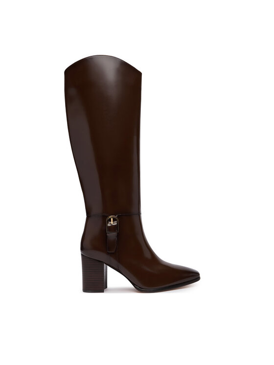 LAUREN RALPH LAUREN Kozačky LAUREN RALPH LAUREN Rlyn Bk T Hl Bo Tal 802P12879002 Tmavě hnědá