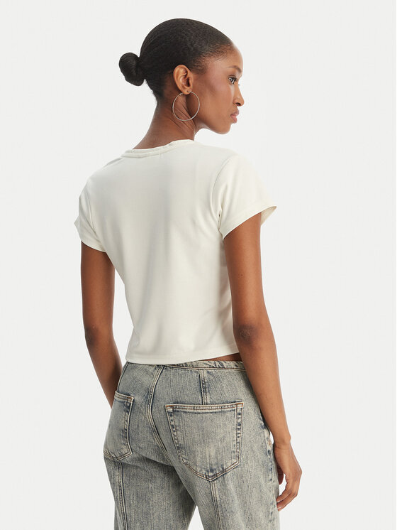 Juicy Couture Juicy Couture Camiseta Capped JCWCT126318 Écru Slim Fit