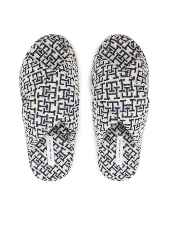Tommy Hilfiger Papuče Tommy Hilfiger Th Feminine House Shoes Monogram FW0FW09631 Krem