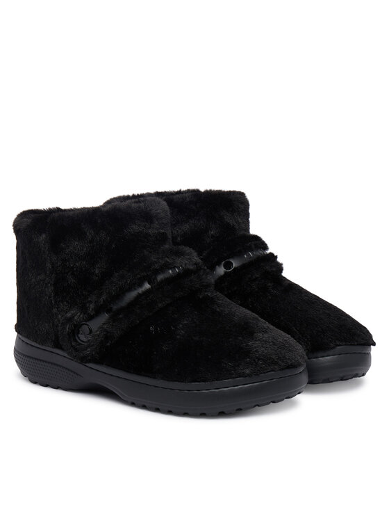 Crocs Papuci de casă Crocs Classic Unfurgettable Boot 211743 Negru