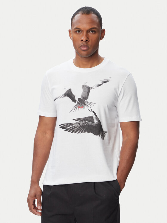 HUGO HUGO Camiseta Dirunn 50564143 Blanco Regular Fit