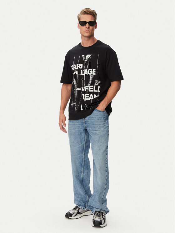 Karl Lagerfeld Jeans Karl Lagerfeld Jeans Camiseta B3M17034 Negro Relaxed Fit