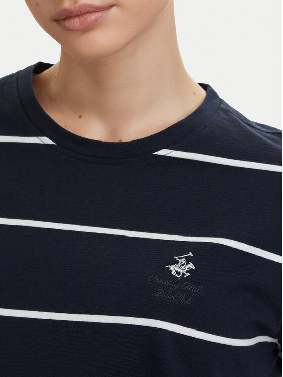 Beverly Hills Polo Club Beverly Hills Polo Club T-Shirt P-SS26W-TS0162 Σκούρο μπλε Regular Fit