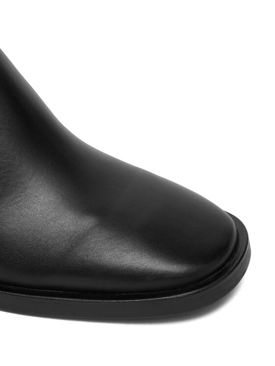 Calvin Klein Kozačky Calvin Klein Block Heel Knee Boot Lth HW0HW02812 Černá