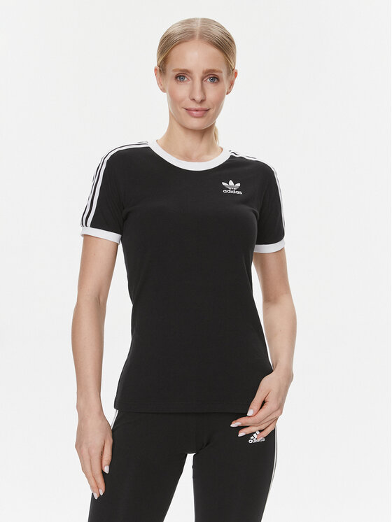 adidas adidas Футболка adicolor Classics 3-Stripes GN2900 Чорний Regular Fit