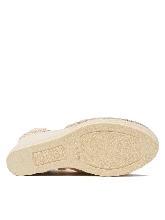 Manebi Espadrilky Manebi Wedge Espadrilles O 7.1 WV Béžová