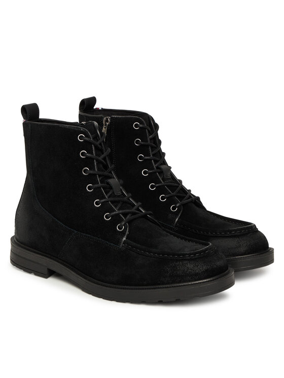 Tommy Hilfiger Ghete Tommy Hilfiger Cleated W Moc FM0FM05599 Negru