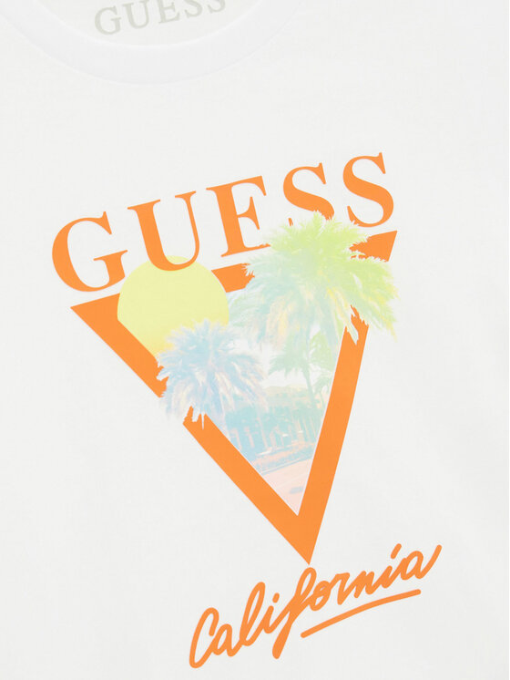 Guess Guess Camiseta N6GI10 K8HM4 Blanco Regular Fit