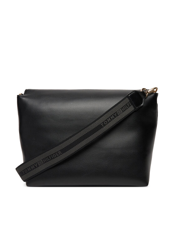 Tommy Hilfiger Kabelka Tommy Hilfiger Th Logotape AW0AW17692 Čierna