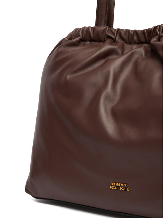 Tommy Hilfiger Torebka Tommy Hilfiger Soft Leather Tote AW0AW18308 Bordowy