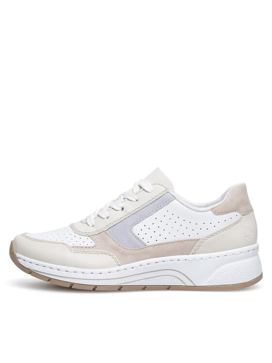 Rieker Sneakersy Rieker N6505-80 Biela