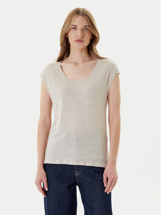 United Colors Of Benetton United Colors Of Benetton T-shirt 37UJE16B1 Bež Regular Fit
