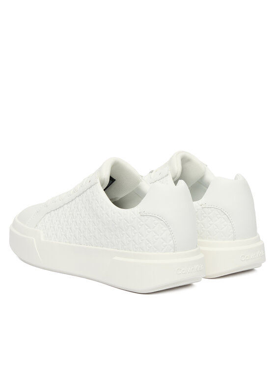 Calvin Klein Zapatillas Calvin Klein Chunky Cupsole Laceup Lth Aop YW0YW02058 Blanco