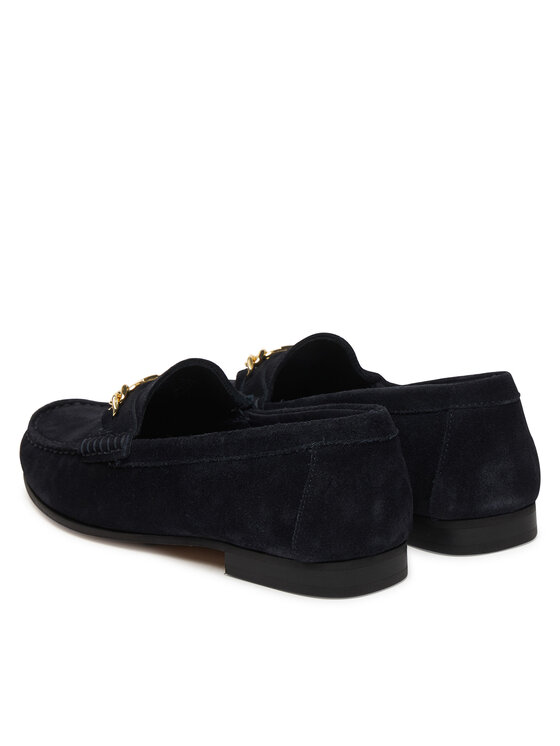 Tommy Hilfiger Мокасини Tommy Hilfiger Th Chain Suede Loafer FW0FW09327 Тъмносин