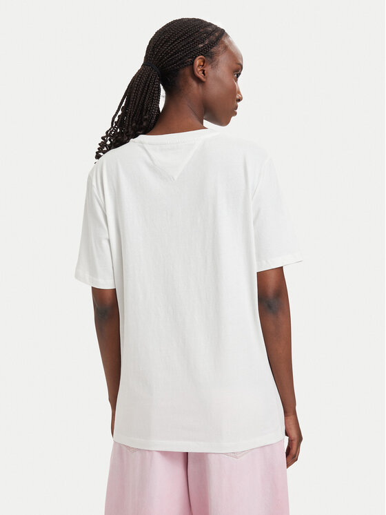 Tommy Jeans Tommy Jeans Camiseta Novelty DW0DW23159 Blanco Relaxed Fit