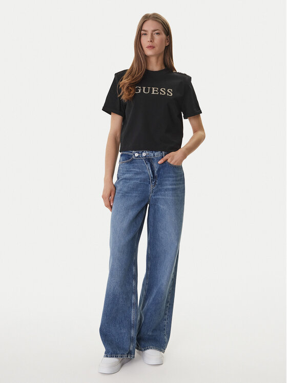 Guess Guess Camiseta W6GI06 K3018 Negro Relaxed Fit