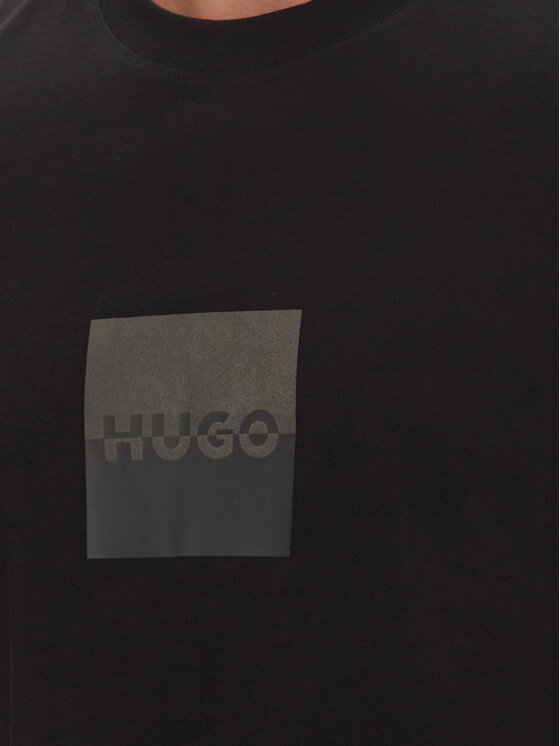 HUGO HUGO Футболка Dusplit 50542784 Чорний Regular Fit