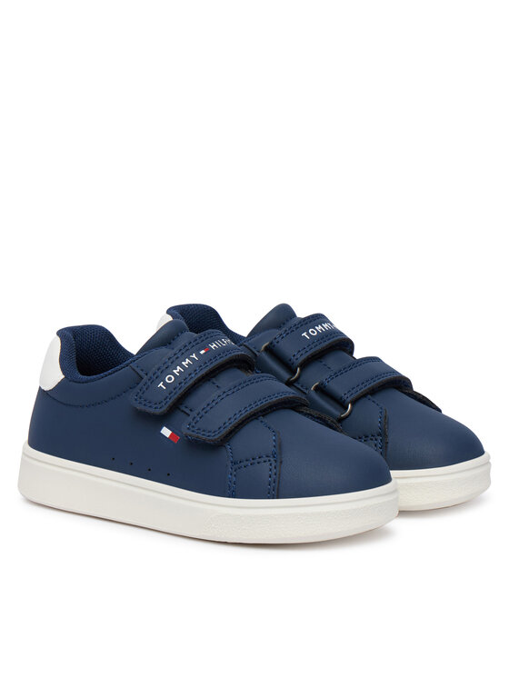 Tommy Hilfiger Sneakersy Tommy Hilfiger Low Cut Velcro Sneaker T1X9-35216-1355 M Tmavomodrá
