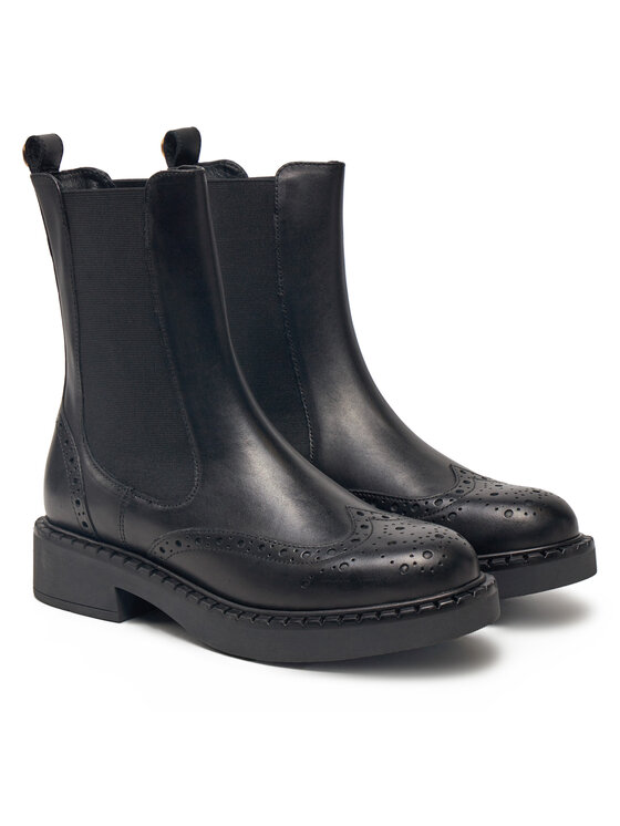 TWINSET Členková obuv s elastickým prvkom TWINSET 242TGT090 Čierna