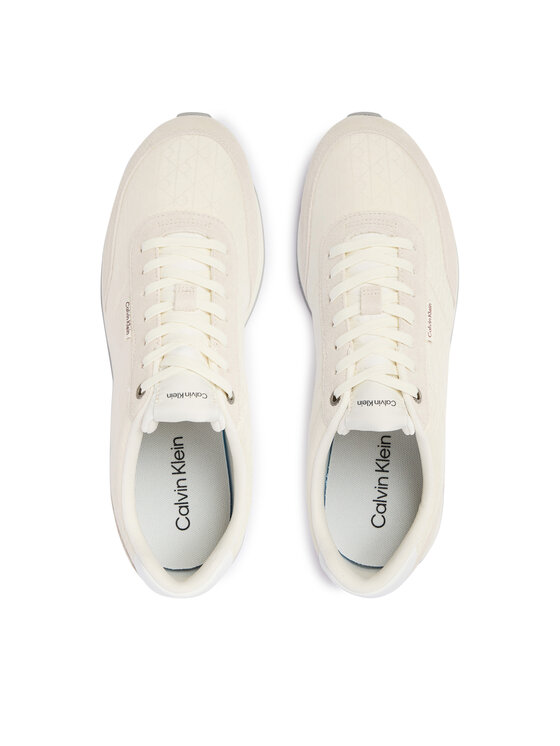 Calvin Klein Sneakers Calvin Klein Retro Runner Ripstop Aop Ny HM0HM02140 Écru