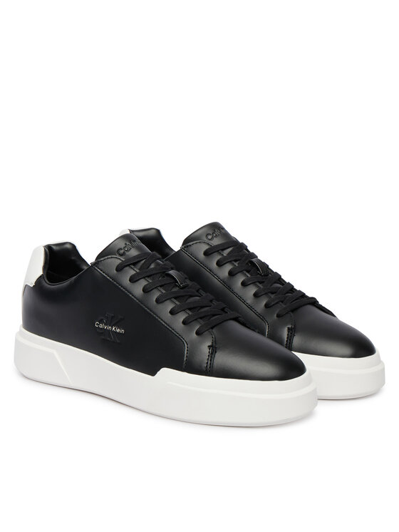 Calvin Klein Tenisice Calvin Klein Chunky Cupsole Laceup Lth YM0YM01344 Crna
