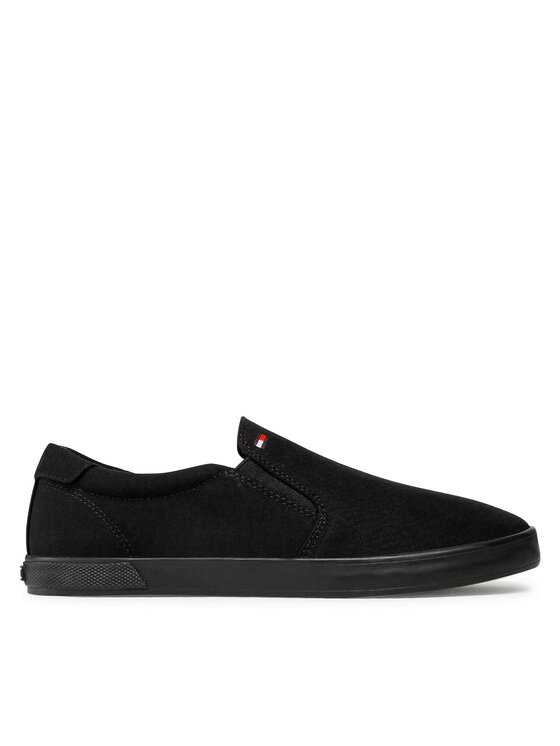 Tommy Hilfiger Гуменки Tommy Hilfiger Iconic Slip On FM0FM00597 Черен