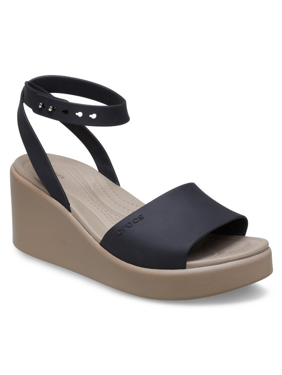 Crocs Sandali Crocs Brooklyn Ankle Strap Wedge 209406 Nero