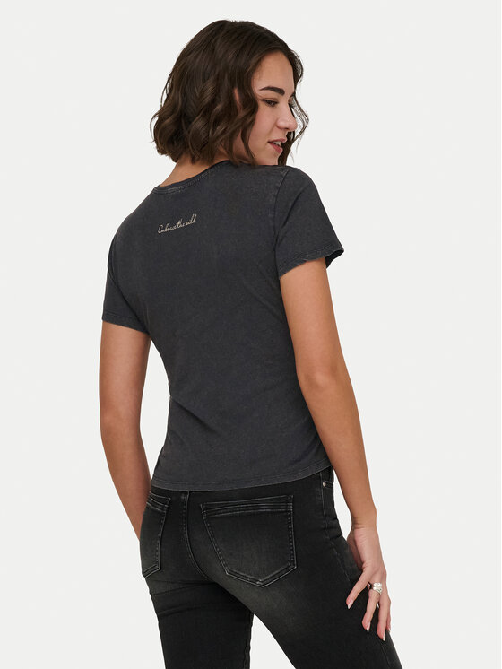 ONLY ONLY Camiseta Lucy 15346760 Negro Regular Fit