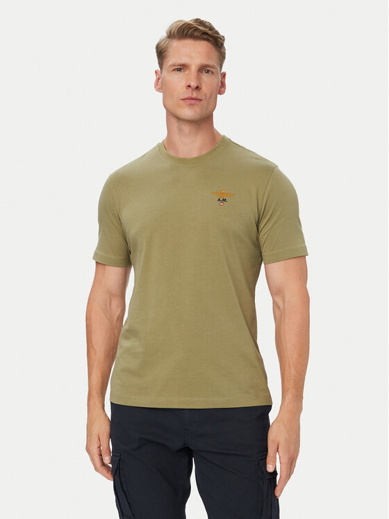 Aeronautica Militare Aeronautica Militare Camiseta 262TS1580UJ00372 Verde Regular Fit