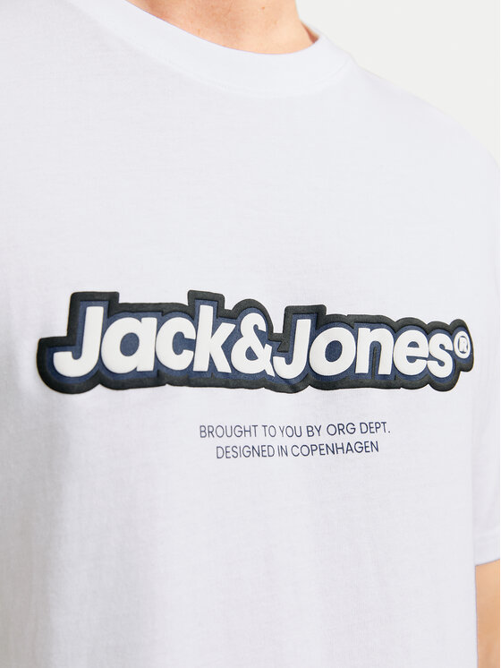Jack & Jones Jack & Jones Póló Vesterbro 12265740 Fehér Relaxed Fit