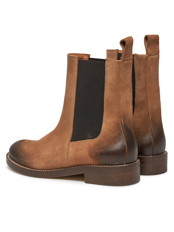 R.Polański Kotníková obuv s elastickým prvkem R.Polański 1868 Hnědá