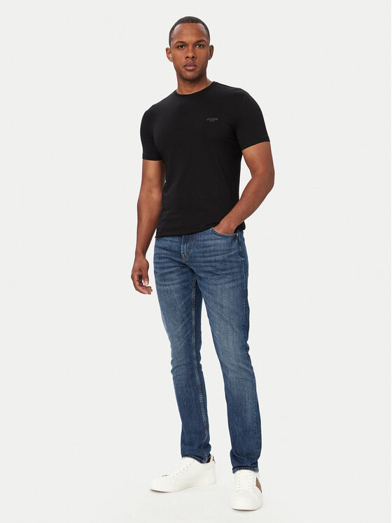 Guess Guess Футболка M6YI24 K3728 Чорний Extra Slim Fit