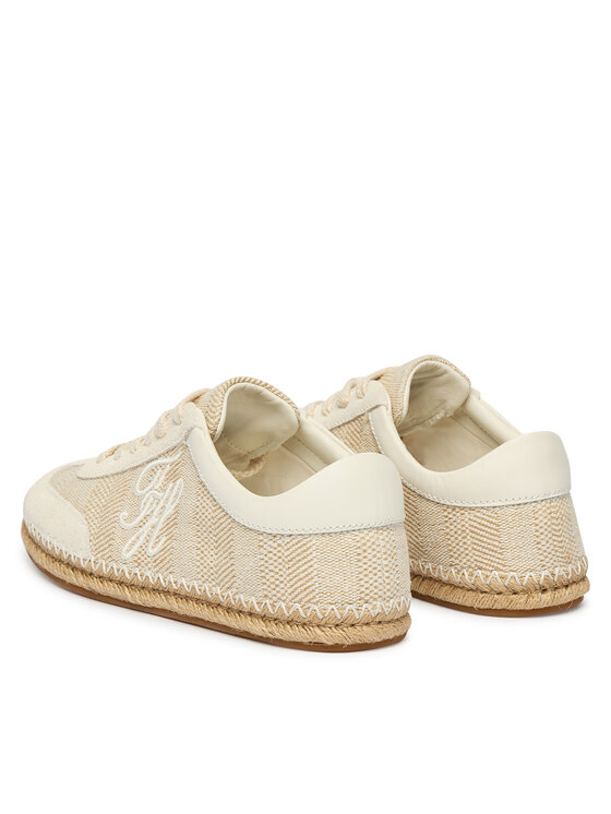 Tommy Hilfiger Espadryle Tommy Hilfiger Th Heritage Rope Sneaker FW0FW09108 Écru