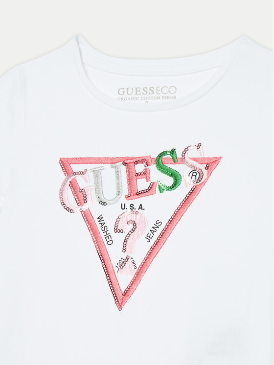 Guess Guess Футболка K5RI16 K6YW4 Білий Regular Fit