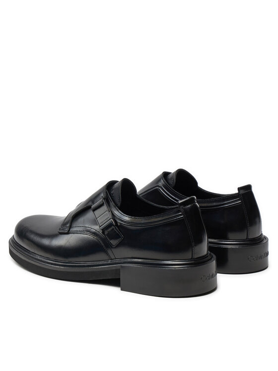 Calvin Klein Zapatos hasta el tobillo Calvin Klein Monk Lth Hf HM0HM01530 Negro