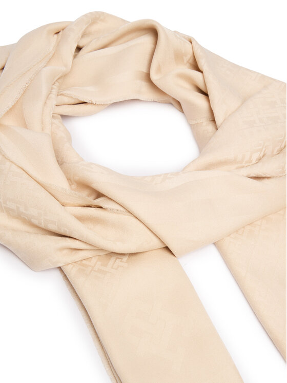 Tommy Hilfiger Chal Tommy Hilfiger Th Monogram Scarf AW0AW18273 Beige claro